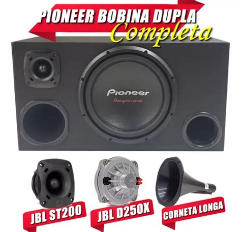 Caixa Trio Pioneer Bobina Dupla Completa Jbl St D X Parcelamento