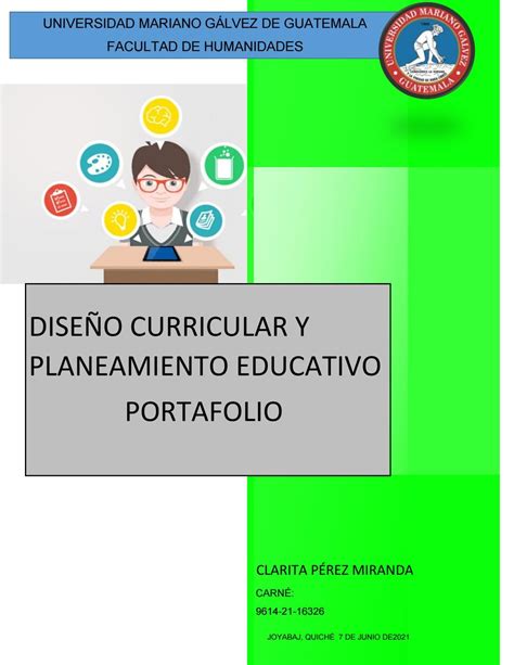 PORTAFOLIO DE DISEÑO CURRICULAR Y PLANEAMIENTO EDUCATIVO by CLARITA