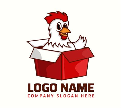 Premium Vector Chicken Delivery Box Restaurant Logo Design Template