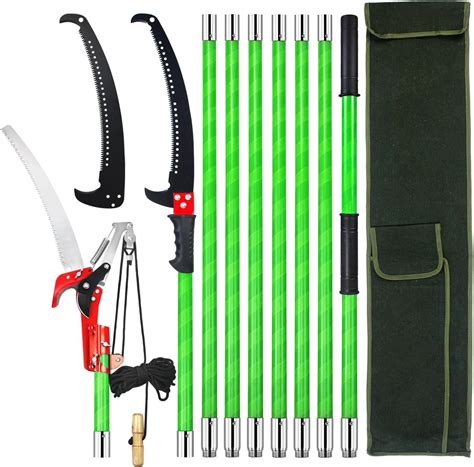 Yxjsto 26 Feet Manual Tree Pole Saw Extendable Tree Pruner For Tree Trimming