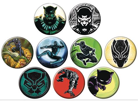 Dec178260 Marvel Black Panther 144 Piece Button Asst Previews World