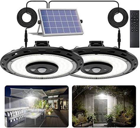 FabStyl Solar Pendant Light Dual Head Solar Shed Light Indoor Outdoor