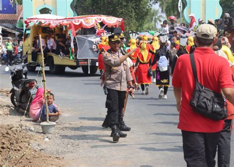 Amankan Karnaval HUT RI Kabupaten Tegal Polres Terjunkan Ratusan Personel