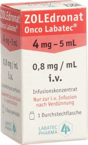 Zoledronat Onco Labatec Infusionskonzentrat 4mg5ml 5ml In Der