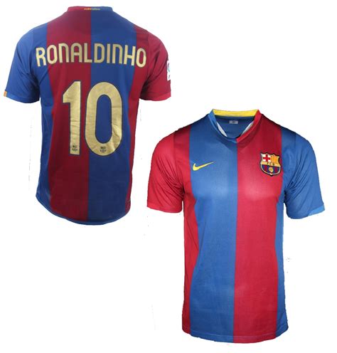 Nike Fc Barcelona Trikot Ronaldinho Heim Herren S M L Xl Xxl