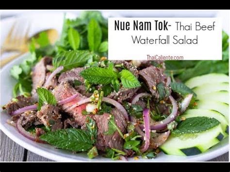 Nue Nam Tok Thai Beef Waterfall Salad Youtube