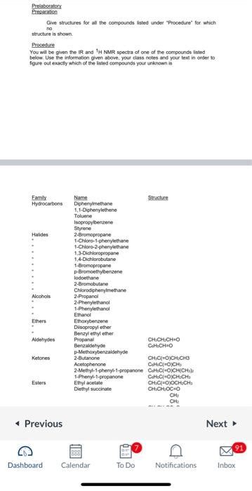 Solved Prelaboratory Ereparition Give Structures For All The Chegg