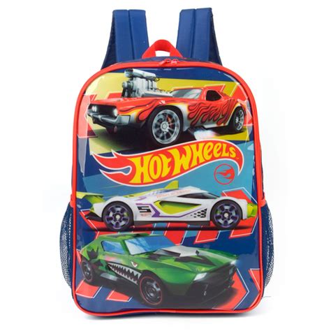 Kit Mochila De Costas Lancheira E Estojo Hot Wheels VM Shop Macrozao