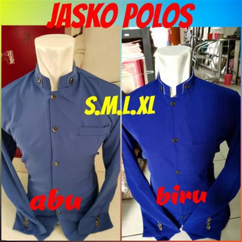 Jual Jasko Polos Abu Biru Shopee Indonesia