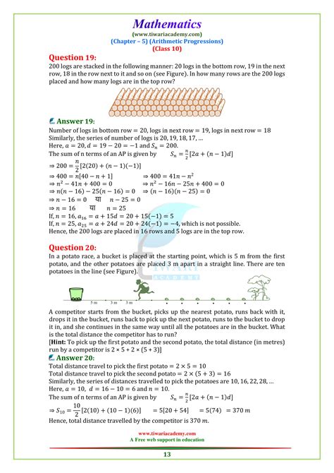 NCERT Solutions For Class 10 Maths Chapter 5 Exercise 5 3 AP In PDF