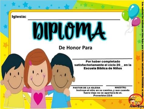 Pin En Diplomas Para El Ministerio Infantil