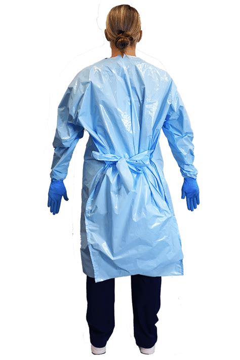 Disposable Polyethylene Isolation Gowns AAMI Level 3 Full Back