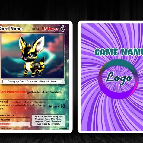 Custom Tcg Card Template Atomic Templates