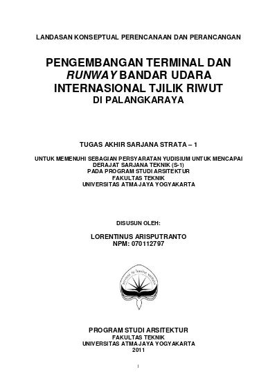 LANDASAN KONSEPTUAL PERENCANAAN DAN PERANCANGAN PENGEMBANGAN TERMINAL