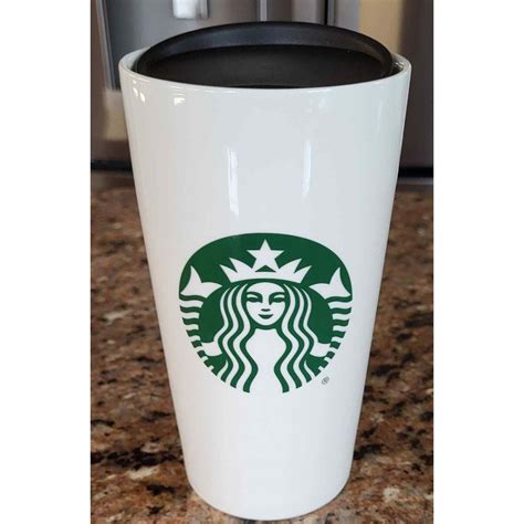 To Go Cup Starbucks Ceramic Travel Tumbler Coffee Mug With Lid 12 Oz Ebay