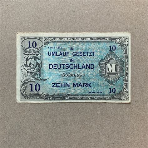 German Mark Allied Military Currency Amc Issued By Etsy