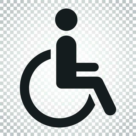 Man In Wheelchair Vector Icon Handicapped Invalid People Sign