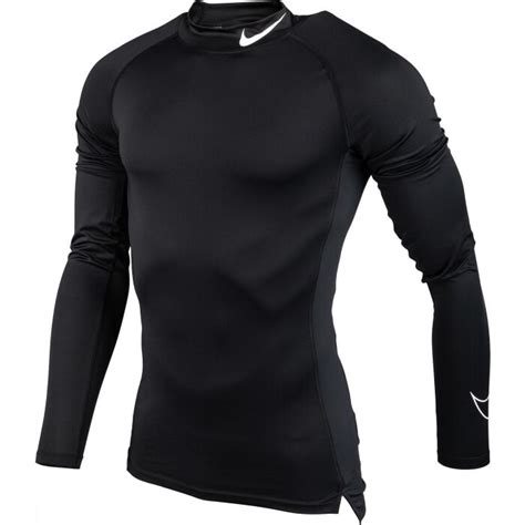 Nike NP DF TIGHT LS MOCK M Men S Training T Shirt Black