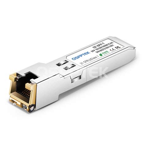 Customized 1000base T Sfp Copper Rj 45 100m Transceiver Module Qsfptek