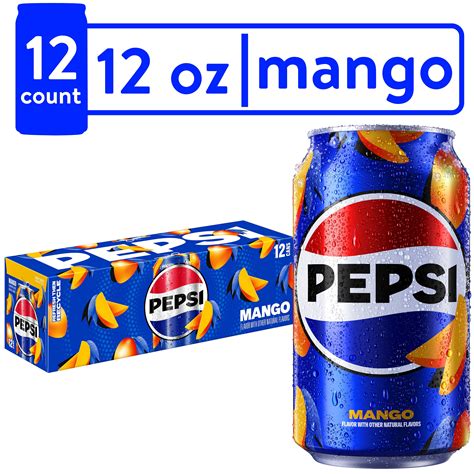 Pepsi Cola Mango Soda Pop 12 Oz 12 Pack Cans Walmart