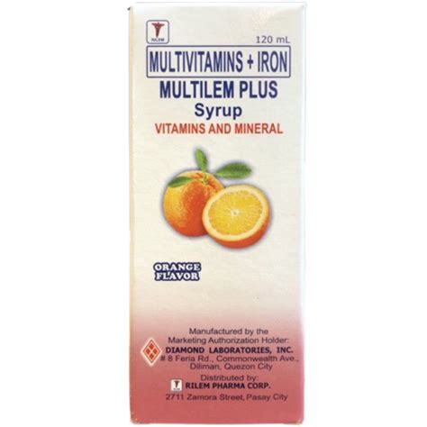 Multilem Multivitamins Syrup 120ml Orange Price In The Philippines Medsgo Pharmacy