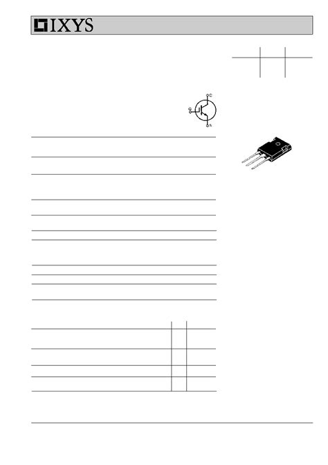 Ixsh N Datasheet Pages Ixys Hiperfast Igbt