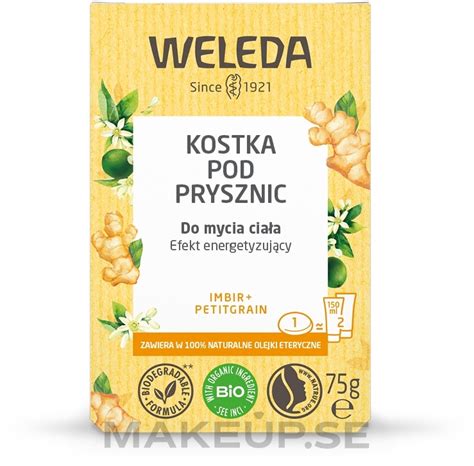 Weleda Shower Bar Solid Body Wash Ginger Petitgrain Citrus