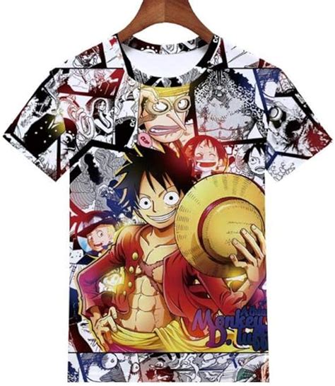 Camiseta Camiseta One Piece Luffy Anime Alrededor Del Verano Camiseta