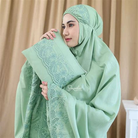 Jual Promo Mukena Siti Khadijah Dewasa Jumbo Katun Bordir Mukena Polos