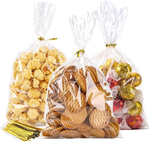 Lokiqng Cellophane Bags Plastic T Bags Clear Cookie Bags