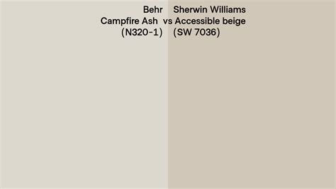 Behr Campfire Ash N320 1 Vs Sherwin Williams Accessible Beige SW