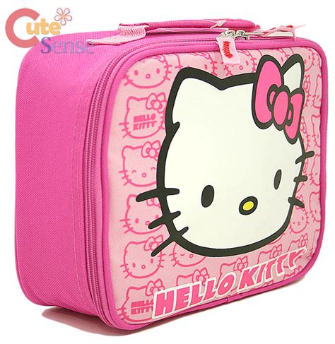 Hello Kitty Lunch Bag School Snack Carry Box Pink Face Ebay