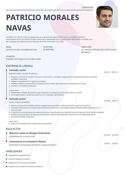 Curriculum Vitae Para M Xico Plantillas Y Gu A