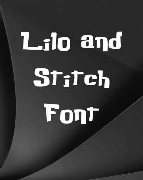 Lilo And Stitch Font Free Download