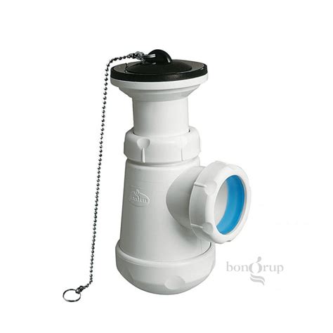 Sifón botella extensible con válvula lavabo bidé salida horizontal S 84