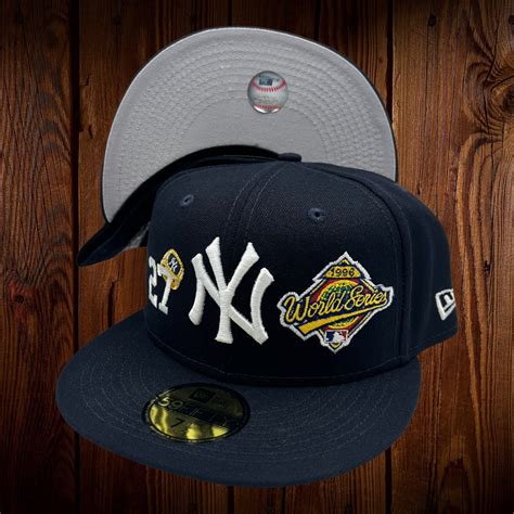 New York Yankees New Era Navy Gray Bottom With World Series Patches All