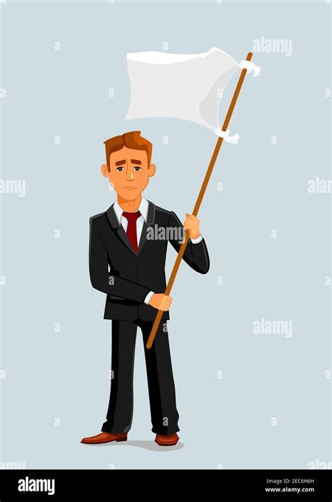 White Flag Surrender Symbol Metaphor Stock Vector Images Alamy