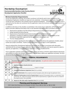 Fillable Online Hardship Exemption Application City Of Scottsdale Fax