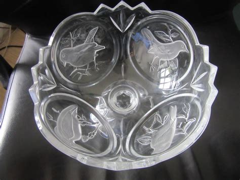 Walther Glas Germany Heavy Glass Crystal Bowl With 4 Different Etsy