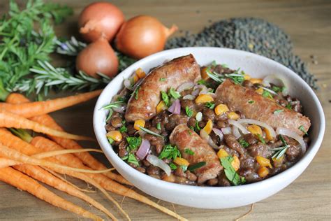 Toulouse Sausages With Lentils Franck Food Online Shop