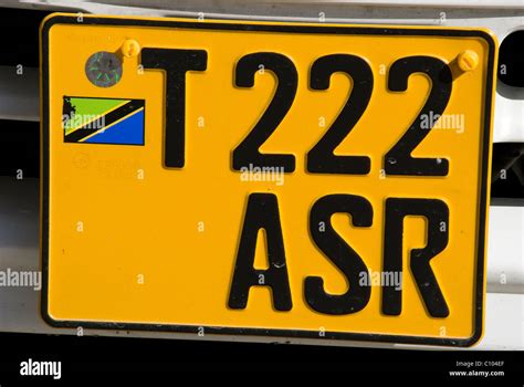 tanzania numberplate, dar es salaam Stock Photo - Alamy