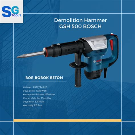 Jual Mesin Bor Bobok Beton Demolition Hammer GSH 500 Bosch Kota