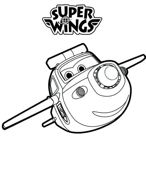 Paul Super Wings 2 Coloring Page - Free Printable Coloring Pages for Kids