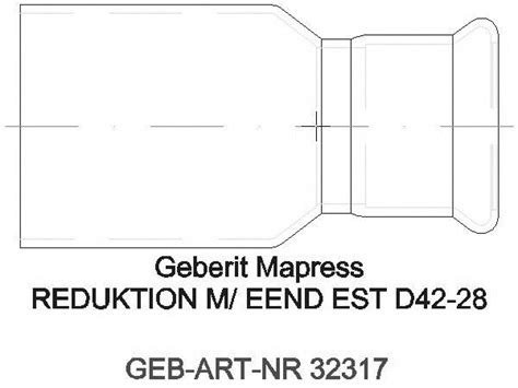 Cad Detail Ge Mapress Edelstahl Reduktion Mit Einschubende D