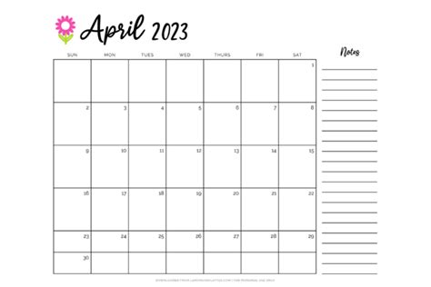 72 Simple And Cute April Calendar Printables