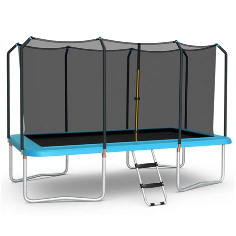 8 FT x 14 FT ASTM Certified Rectangular Trampoline with Ladder - Giantex – Giantexus