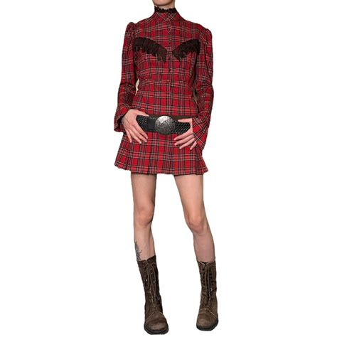 plaid micro mini dress super cute red plaid mini depop