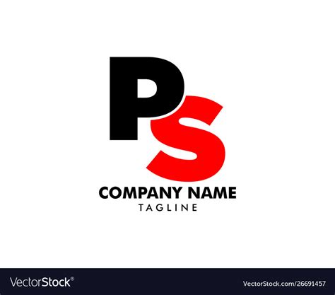 Initial Letter Ps Logo Template Design Royalty Free Vector