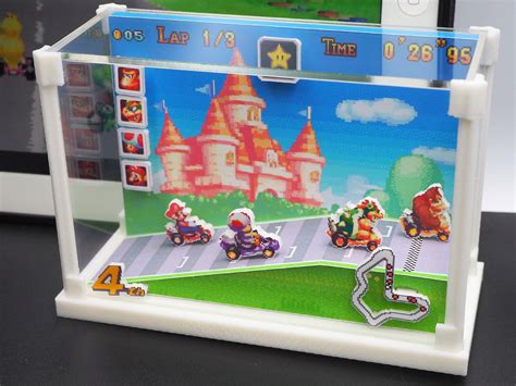 Diorama Mario Kart Super Circuit Gba Etsy