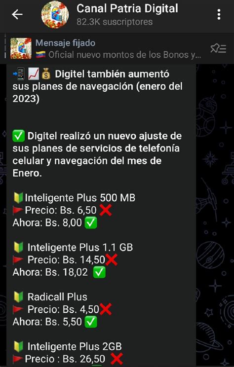 Digitel Actualizó Las Tarifas De Los Planes De Llamadas En Enero De